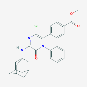 molecular formula C28H28ClN3O3 B290120 Methyl 4-[5-(1-adamantylamino)-3-chloro-6-oxo-1-phenyl-1,6-dihydro-2-pyrazinyl]benzoate 