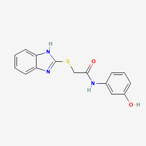 molecular formula C15H13N3O2S B2901209 2-(1H-benzimidazol-2-ylthio)-N-(3-hydroxyphenyl)acetamide CAS No. 352330-59-7