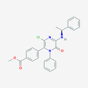 molecular formula C26H22ClN3O3 B290121 Methyl 4-{3-chloro-6-oxo-1-phenyl-5-[(1-phenylethyl)amino]-1,6-dihydro-2-pyrazinyl}benzoate 
