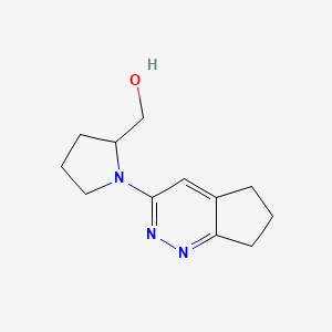 molecular formula C12H17N3O B2901210 (1-(6,7-dihydro-5H-cyclopenta[c]pyridazin-3-yl)pyrrolidin-2-yl)methanol CAS No. 2320112-60-3