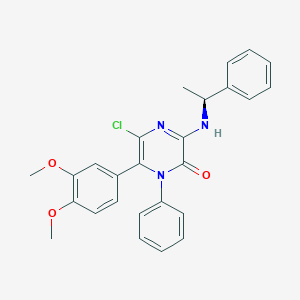 molecular formula C26H24ClN3O3 B290122 5-chloro-6-(3,4-dimethoxyphenyl)-1-phenyl-3-[(1-phenylethyl)amino]-2(1H)-pyrazinone 