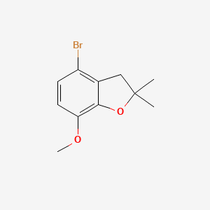 molecular formula C11H13BrO2 B2901223 4-Bromo-7-methoxy-2,2-dimethyl-2,3-dihydro-1-benzofuran CAS No. 185406-76-2