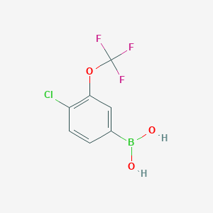 molecular formula C7H5BClF3O3 B2901227 4-Chloro-3-(trifluoromethoxy)phenylboronic acid CAS No. 902757-07-7; 914299-79-9