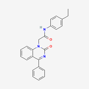 molecular formula C24H21N3O2 B2901229 N-(4-ethylphenyl)-2-(2-oxo-4-phenylquinazolin-1(2H)-yl)acetamide CAS No. 941939-33-9