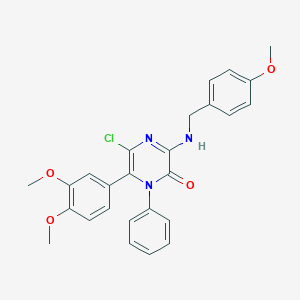 5-chloro-6-(3,4-dimethoxyphenyl)-3-[(4-methoxybenzyl)amino]-1-phenyl-2(1H)-pyrazinone