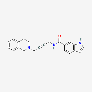 molecular formula C22H21N3O B2901230 N-(4-(3,4-dihydroisoquinolin-2(1H)-yl)but-2-yn-1-yl)-1H-indole-6-carboxamide CAS No. 1351609-35-2