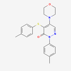2-(4-methylphenyl)-4-[(4-methylphenyl)sulfanyl]-5-morpholino-3(2H)-pyridazinone
