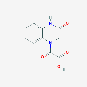 molecular formula C10H8N2O4 B2901235 2-Oxo-2-(3-oxo-1,2,3,4-tetrahydroquinoxalin-1-yl)acetic acid CAS No. 1156728-06-1