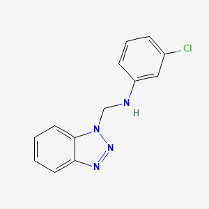 molecular formula C13H11ClN4 B2901237 N-(1H-benzotriazol-1-ylmethyl)-3-chloroaniline CAS No. 62001-31-4