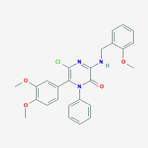 5-chloro-6-(3,4-dimethoxyphenyl)-3-[(2-methoxybenzyl)amino]-1-phenyl-2(1H)-pyrazinone