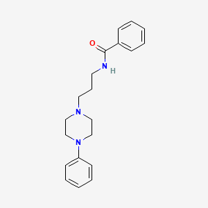 molecular formula C20H25N3O B2901285 N-(3-(4-苯基哌嗪-1-基)丙基)苯甲酰胺 CAS No. 96064-03-8