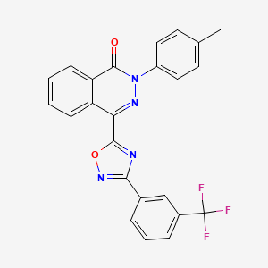 molecular formula C24H15F3N4O2 B2901292 2-(4-methylphenyl)-4-{3-[3-(trifluoromethyl)phenyl]-1,2,4-oxadiazol-5-yl}phthalazin-1(2H)-one CAS No. 1291844-81-9