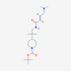 molecular formula C20H37N3O3 B2901305 Tert-butyl 4-[1-[[(E)-4-(dimethylamino)but-2-enoyl]amino]-2-methylpropan-2-yl]piperidine-1-carboxylate CAS No. 2411325-33-0