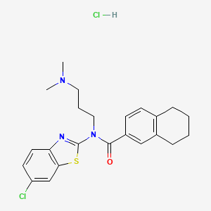 N-(6-chlorobenzo[d]thiazol-2-yl)-N-(3-(dimethylamino)propyl)-5,6,7,8-tetrahydronaphthalene-2-carboxamide hydrochloride