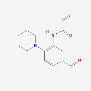 molecular formula C16H20N2O2 B2901314 N-[5-acetyl-2-(piperidin-1-yl)phenyl]prop-2-enamide CAS No. 2270918-68-6