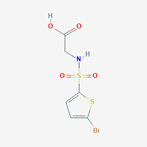 molecular formula C6H6BrNO4S2 B2901319 2-(5-Bromothiophene-2-sulfonamido)acetic acid CAS No. 706766-44-1