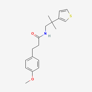 molecular formula C18H23NO2S B2901347 3-(4-methoxyphenyl)-N-(2-methyl-2-(thiophen-3-yl)propyl)propanamide CAS No. 2309341-57-7