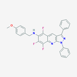 molecular formula C30H21F3N4O B290135 N-(4-methoxybenzyl)-N-(5,7,8-trifluoro-1,3-diphenyl-1H-pyrazolo[3,4-b]quinolin-6-yl)amine 