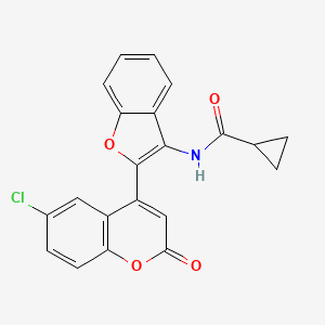 molecular formula C21H14ClNO4 B2901351 N-[2-(6-chloro-2-oxo-2H-chromen-4-yl)-1-benzofuran-3-yl]cyclopropanecarboxamide CAS No. 905433-06-9