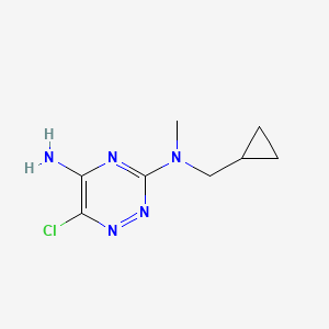 molecular formula C8H12ClN5 B2901353 6-Chloro-3-N-(cyclopropylmethyl)-3-N-methyl-1,2,4-triazine-3,5-diamine CAS No. 1875625-57-2
