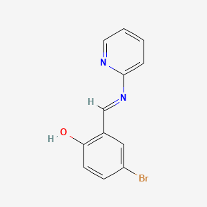 molecular formula C12H9BrN2O B2901362 (E)-4-bromo-2-((pyridin-2-ylimino)methyl)phenol CAS No. 17543-99-6