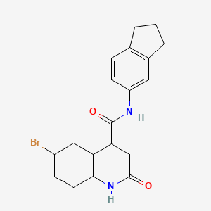 6-bromo-N-(2,3-dihydro-1H-inden-5-yl)-2-oxo-3,4,4a,5,6,7,8,8a-octahydro-1H-quinoline-4-carboxamide