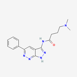 molecular formula C17H20N6O B2901364 4-(dimethylamino)-N-(5-phenyl-1H-pyrazolo[3,4-c]pyridazin-3-yl)butanamide CAS No. 405222-60-8