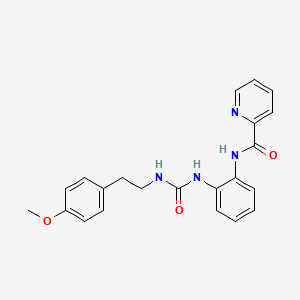 molecular formula C22H22N4O3 B2901365 N-(2-(3-(4-methoxyphenethyl)ureido)phenyl)picolinamide CAS No. 1207044-59-4
