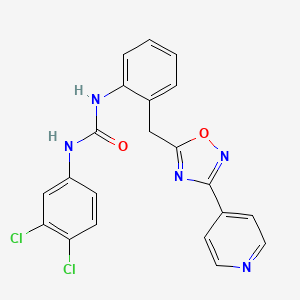 1-(3,4-Dichlorophenyl)-3-(2-((3-(pyridin-4-yl)-1,2,4-oxadiazol-5-yl)methyl)phenyl)urea