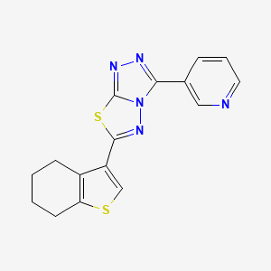 3-(Pyridin-3-yl)-6-(4,5,6,7-tetrahydrobenzo[b]thiophen-3-yl)-[1,2,4]triazolo[3,4-b][1,3,4]thiadiazole