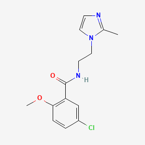 5-chloro-2-methoxy-N-(2-(2-methyl-1H-imidazol-1-yl)ethyl)benzamide