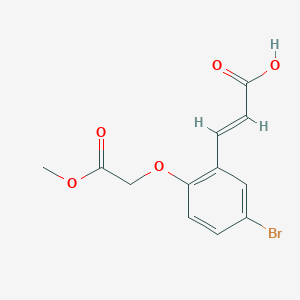 molecular formula C12H11BrO5 B2901383 (2E)-3-[5-Bromo-2-(2-methoxy-2-oxoethoxy)phenyl]acrylic acid CAS No. 937599-46-7