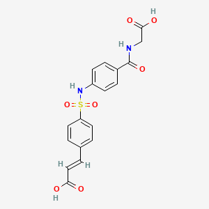 molecular formula C18H16N2O7S B2901391 (E)-3-[4-[[4-(carboxymethylcarbamoyl)phenyl]sulfamoyl]phenyl]prop-2-enoic acid CAS No. 851207-45-9