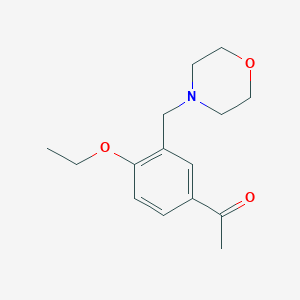 molecular formula C15H21NO3 B2901394 1-[4-Ethoxy-3-(morpholin-4-ylmethyl)phenyl]ethanone CAS No. 763916-51-4
