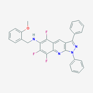 N-(2-methoxybenzyl)-N-(5,7,8-trifluoro-1,3-diphenyl-1H-pyrazolo[3,4-b]quinolin-6-yl)amine