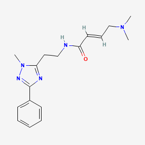 molecular formula C17H23N5O B2901410 (E)-4-(Dimethylamino)-N-[2-(2-methyl-5-phenyl-1,2,4-triazol-3-yl)ethyl]but-2-enamide CAS No. 2411338-54-8