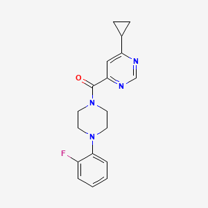 molecular formula C18H19FN4O B2901420 (6-Cyclopropylpyrimidin-4-yl)-[4-(2-fluorophenyl)piperazin-1-yl]methanone CAS No. 2415453-18-6