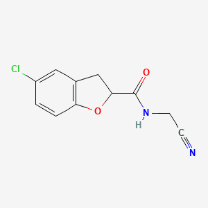 molecular formula C11H9ClN2O2 B2901422 5-chloro-N-(cyanomethyl)-2,3-dihydro-1-benzofuran-2-carboxamide CAS No. 1311677-47-0