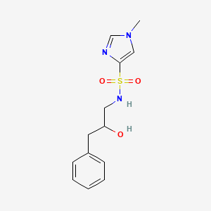 molecular formula C13H17N3O3S B2901424 N-(2-hydroxy-3-phenylpropyl)-1-methyl-1H-imidazole-4-sulfonamide CAS No. 1448131-58-5