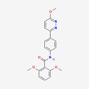 molecular formula C20H19N3O4 B2901429 2,6-dimethoxy-N-(4-(6-methoxypyridazin-3-yl)phenyl)benzamide CAS No. 941983-62-6