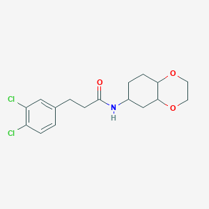 molecular formula C17H21Cl2NO3 B2901444 3-(3,4-dichlorophenyl)-N-(octahydrobenzo[b][1,4]dioxin-6-yl)propanamide CAS No. 1902959-29-8