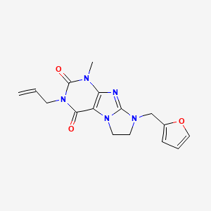 6-(Furan-2-ylmethyl)-4-methyl-2-prop-2-enyl-7,8-dihydropurino[7,8-a]imidazole-1,3-dione