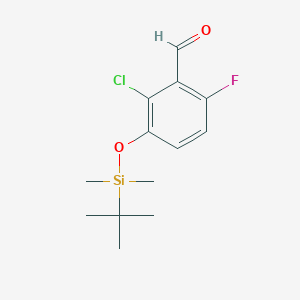 molecular formula C13H18ClFO2Si B2901452 3-[(tert-Butyldimethylsilyl)oxy]-2-chloro-6-fluorobenzaldehyde CAS No. 179117-82-9