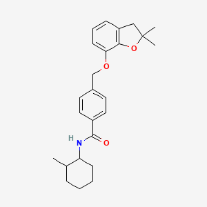 4-(((2,2-dimethyl-2,3-dihydrobenzofuran-7-yl)oxy)methyl)-N-(2-methylcyclohexyl)benzamide