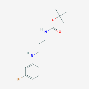 molecular formula C14H21BrN2O2 B2901455 tert-butyl N-{3-[(3-bromophenyl)amino]propyl}carbamate CAS No. 1501810-76-9