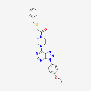 molecular formula C25H27N7O2S B2901456 2-(benzylthio)-1-(4-(3-(4-ethoxyphenyl)-3H-[1,2,3]triazolo[4,5-d]pyrimidin-7-yl)piperazin-1-yl)ethanone CAS No. 920377-92-0