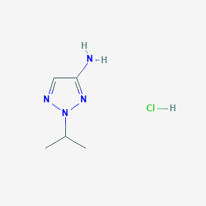 molecular formula C5H11ClN4 B2901462 2-Isopropyl-2H-1,2,3-triazol-4-amine hydrochloride CAS No. 1365969-48-7; 959237-97-9