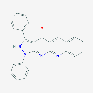 13,15-diphenyl-2,14,15,17-tetrazatetracyclo[8.7.0.03,8.012,16]heptadeca-1,3,5,7,9,12,16-heptaen-11-one