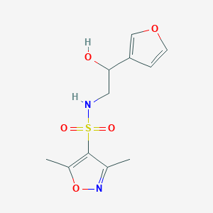 molecular formula C11H14N2O5S B2901473 N-(2-(furan-3-yl)-2-hydroxyethyl)-3,5-dimethylisoxazole-4-sulfonamide CAS No. 1396683-88-7