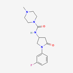 molecular formula C16H21FN4O2 B2901482 N-(1-(3-fluorophenyl)-5-oxopyrrolidin-3-yl)-4-methylpiperazine-1-carboxamide CAS No. 887212-49-9